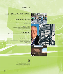 Architecture Las Vegas Magazine Contents Page