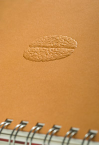 ARC “Use Your Noggin” Appointment Book close up of embossed brain on cover