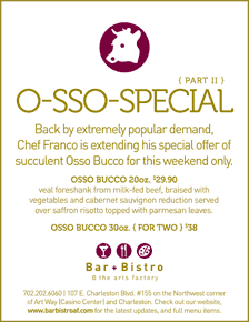 Osso Bucco Special email marketing for Bar+Bistro