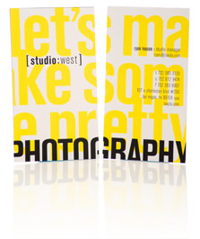 Studio West Photography business cards