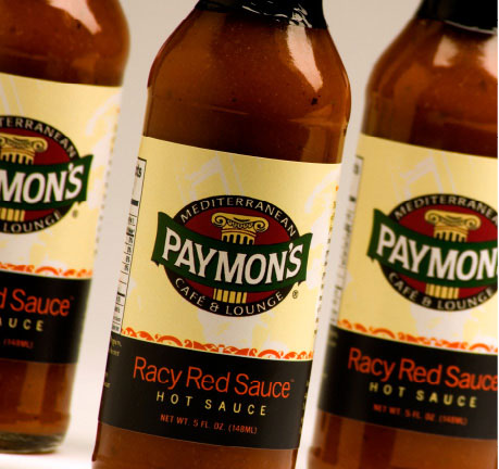 Paymons Racy Red Sauce Label